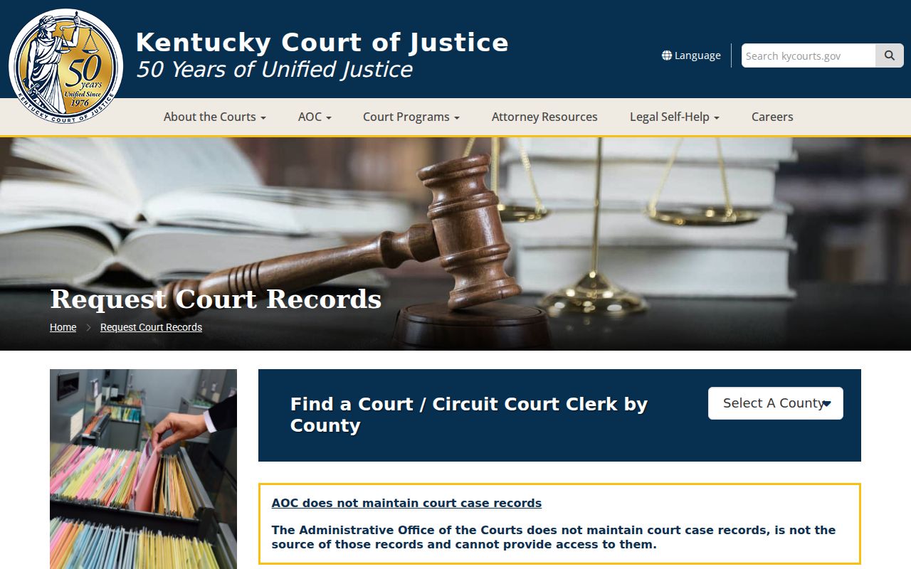 Owen County criminal court cases official record request instructions