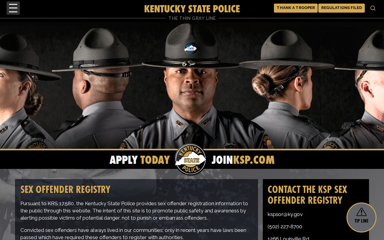 Owen County sex offender search information from Kentucky State Police